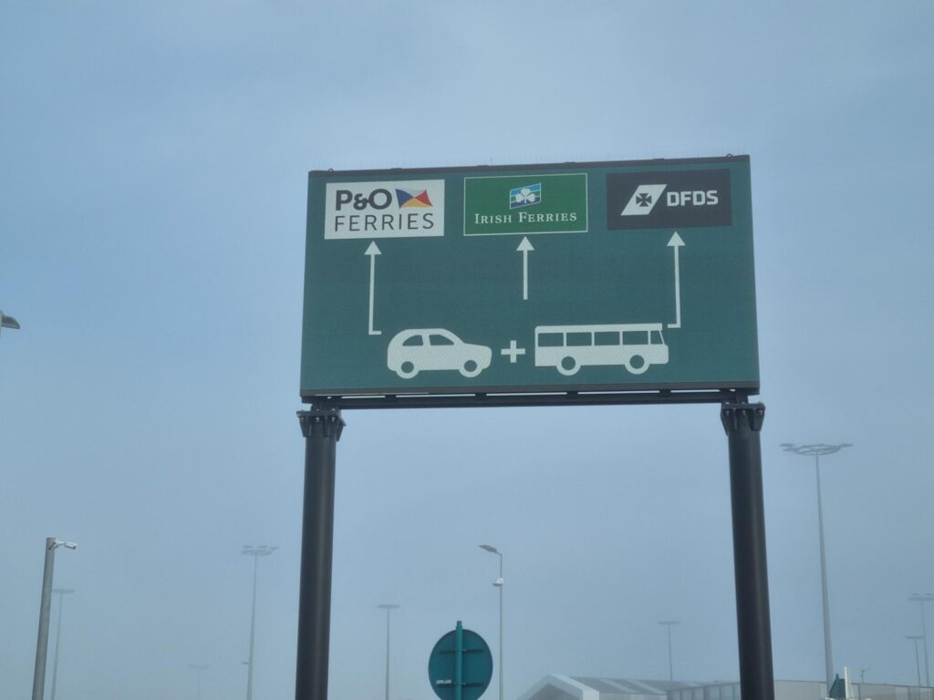Route naar de veerboten van Calais naar Dover