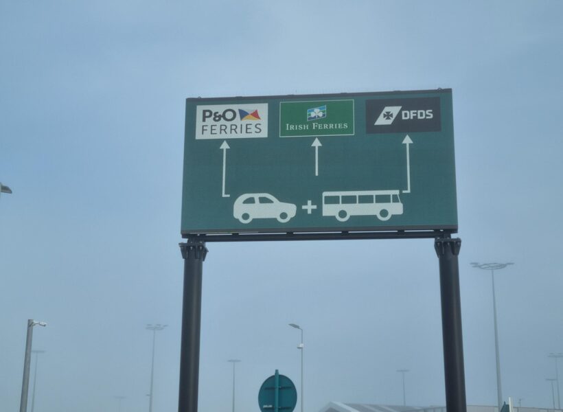 Route naar de veerboten van Calais naar Dover