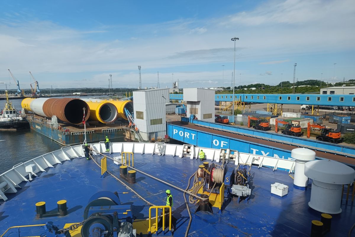 dek van de veerboot naar Schotland