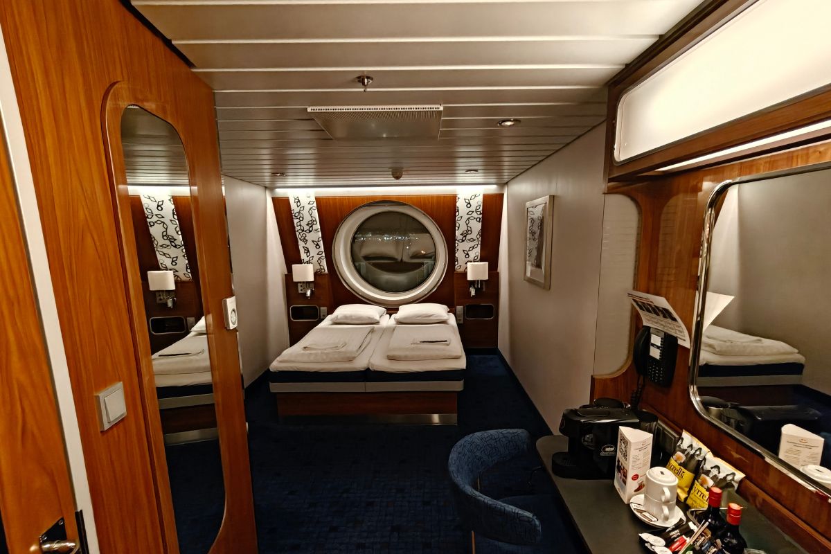 hut aan boord van de Stena Line veerboot